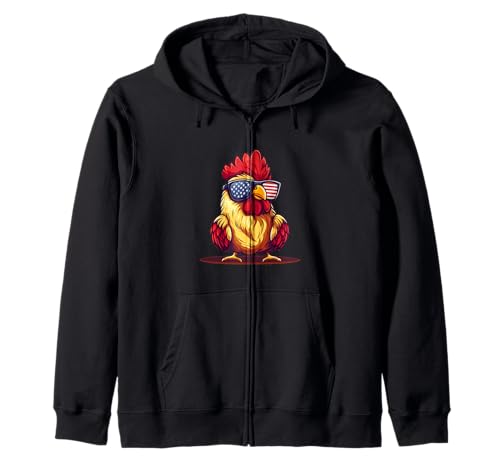 Fun America Shades Huhn Kostüm für Jungen und Mädchen Kapuzenjacke Fun America Shades Huhn Kostüm für Jungen und Mädchen Kapuzenjacke von Patriotic Chicken Outfit