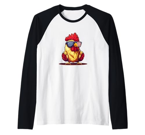 Fun America Shades Huhn Kostüm für Jungen und Mädchen Raglan Fun America Shades Huhn Kostüm für Jungen und Mädchen Raglan von Patriotic Chicken Outfit