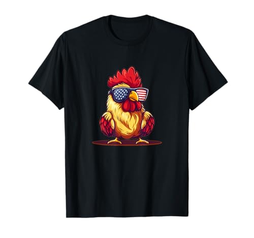 Fun America Shades Huhn Kostüm für Jungen und Mädchen T-Shirt Fun America Shades Huhn Kostüm für Jungen und Mädchen T-Shirt von Patriotic Chicken Outfit
