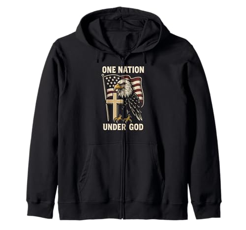 Patriotic One Nation Under God Vintage Herren Christian Faith Kapuzenjacke Patriotic One Nation Under God Vintage Herren Christian Faith Kapuzenjacke von Patriotic Christian Faith Apparel