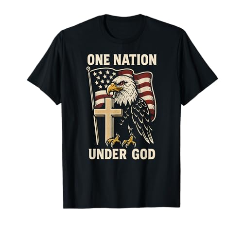 Patriotic One Nation Under God Vintage Herren Christian Faith T-Shirt von Patriotic Christian Faith Apparel