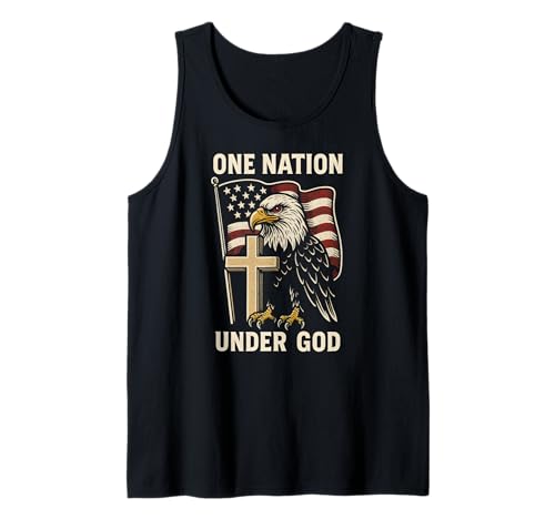 Patriotic One Nation Under God Vintage Herren Christian Faith Tank Top Patriotic One Nation Under God Vintage Herren Christian Faith Tank Top von Patriotic Christian Faith Apparel