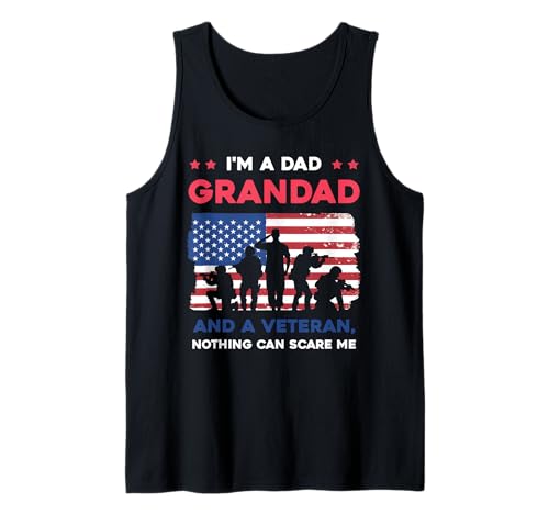 Herren Ich Bin EIN Vater, EIN Großvater und EIN Veteran. Tank Top Herren Ich Bin EIN Vater, EIN Großvater und EIN Veteran. Tank Top von Patriotic Dad Grandpa Veteran Pride