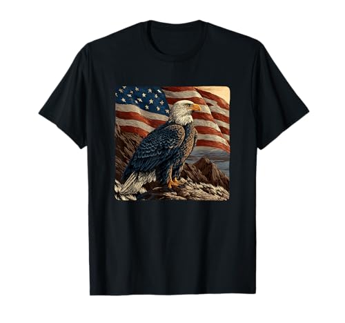 Schöner traditioneller Adler mit USA-Flagge für Jungen und Mädchen T-Shirt Schöner traditioneller Adler mit USA-Flagge für Jungen und Mädchen T-Shirt von Patriotic Eagle Outfit