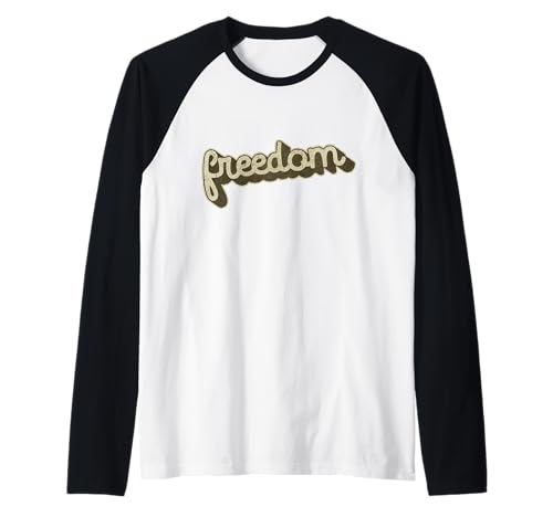 Vintage Freedom Minimalistisches Design für Patriot Männer Frauen Raglan von Patriotic Freedom Retro Simple Design