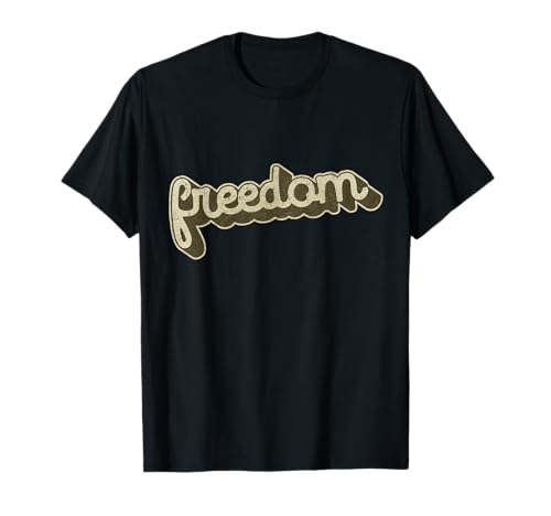 Vintage Freedom Minimalistisches Design für Patriot Männer Frauen T-Shirt von Patriotic Freedom Retro Simple Design