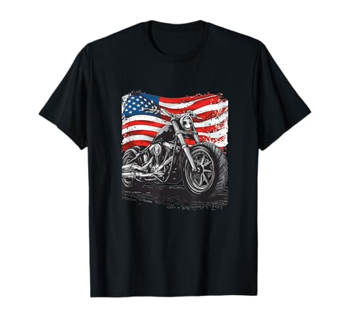 Patriotisches Motorrad mit USA-Look für Erwachsene und Kinder T-Shirt von Patriotic Motorcycle Outfit