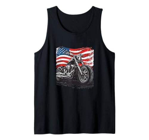 Patriotisches Motorrad mit USA-Look für Erwachsene und Kinder Tank Top von Patriotic Motorcycle Outfit
