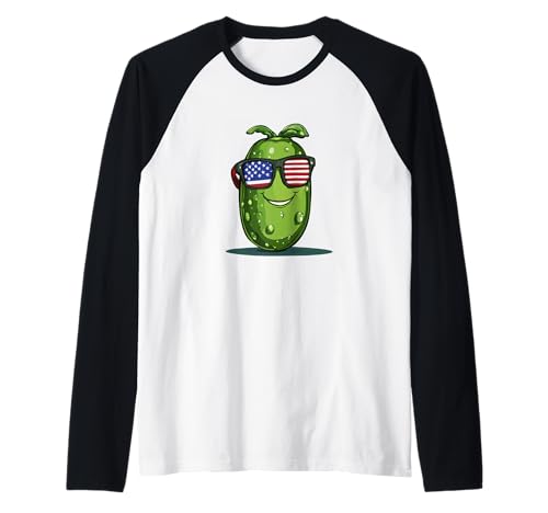Patriotisches Pickle-Kostüm für Jungen und Mädchen Raglan von Patriotic Pickle Outfit