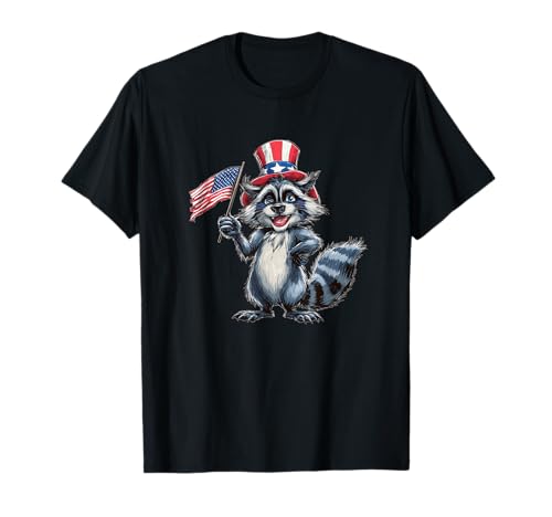 Lustiges US-Farben Waschbär Kostüm für Jungen und Mädchen T-Shirt Lustiges US-Farben Waschbär Kostüm für Jungen und Mädchen T-Shirt von Patriotic Raccoon Outfit