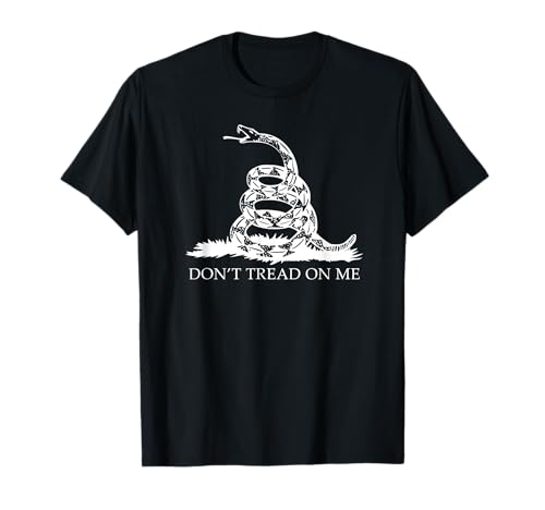 Don't' Tread On Me Shirts für Herren, Gadsden-Flagge, weiße Schlange T-Shirt von Patriotic Shirts For Men 1776 American Flag