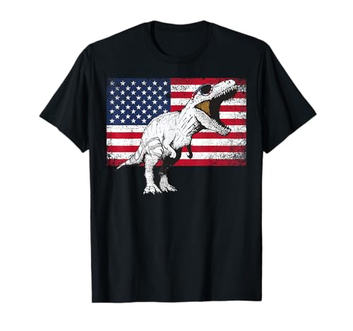 Distressed Amerikanische Flagge & USA Dinosaurier Shirt für Kinder T-Shirt Distressed Amerikanische Flagge & USA Dinosaurier Shirt für Kinder T-Shirt von Patriotic USA Shirts by MV&SG