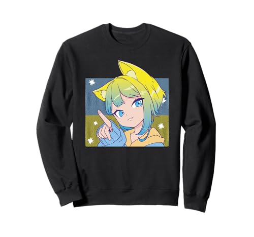 Ukraine Flagge Anime Girl Kawaii Otaku Ukraine Shirt Sweatshirt von Patriotic ukraine Designs