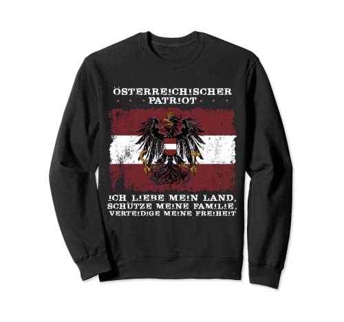 Österreichischer Patriot mit Österreich Adler Herren Damen Sweatshirt Österreichischer Patriot mit Österreich Adler Herren Damen Sweatshirt von Patriotische Design Idee für Österreicher