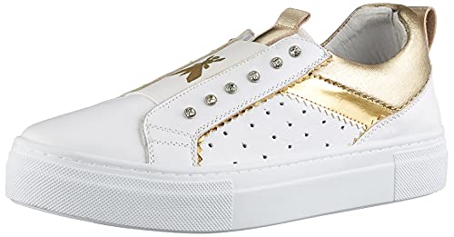 PATRIZIA PEPE PJ57.06Kinder Sneaker, White+Gold, 35 von Patrizia Pepe Kids