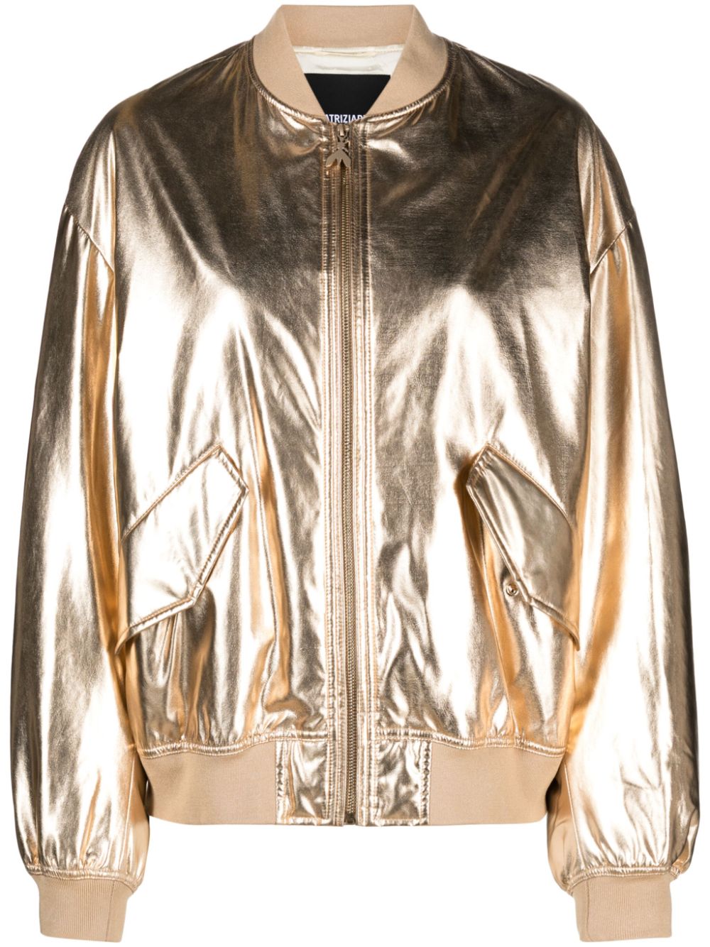 Patrizia Pepe Bomberjacke im Metallic-Look - Gold von Patrizia Pepe