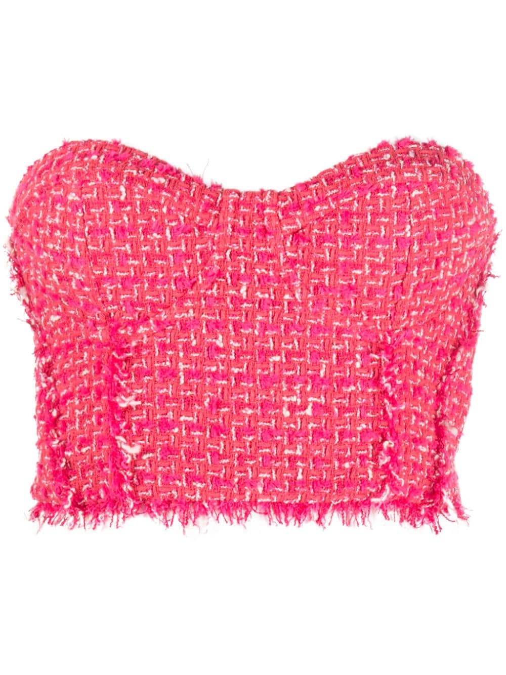 Patrizia Pepe Bustier-Top mit Fransen - Rosa von Patrizia Pepe