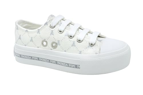 Patrizia Pepe Jungen Mädchen PJ256.30_31 Sneaker, Off White, EU Schmal von Patrizia Pepe