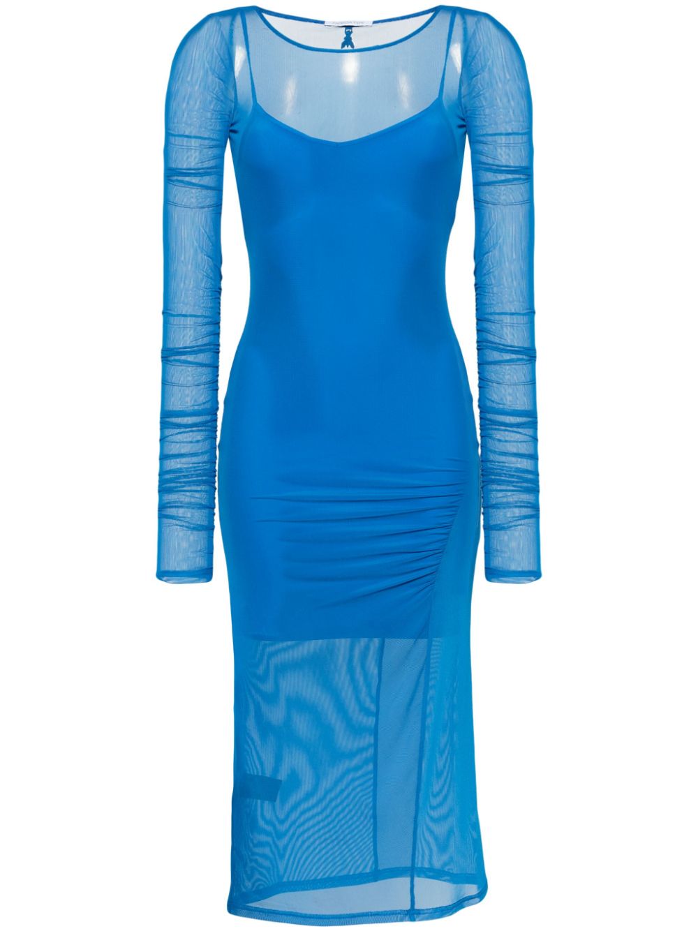 Patrizia Pepe Semi-transparentes Tüll-Midikleid - Blau von Patrizia Pepe