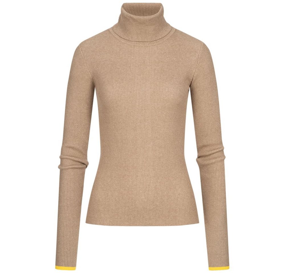 Patrizia Pepe Rollkragenpullover Rollkragenpullover mit gelber Zierkante von Patrizia Pepe