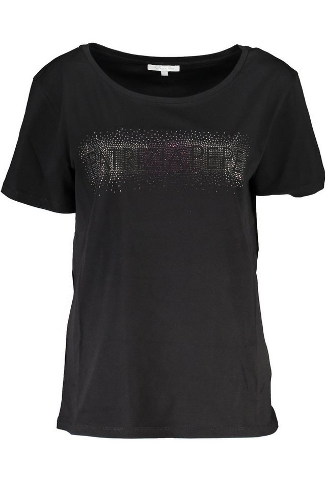 Patrizia Pepe T-Shirt Elegantes Damen Kurzarm-T-Shirt in Schwarz mit von Patrizia Pepe