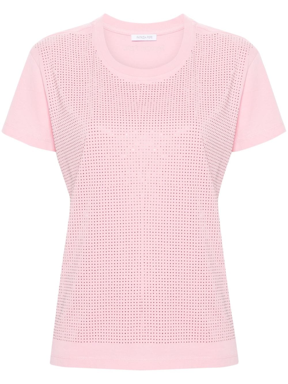 Patrizia Pepe T-Shirt mit Kristallen - Rosa von Patrizia Pepe