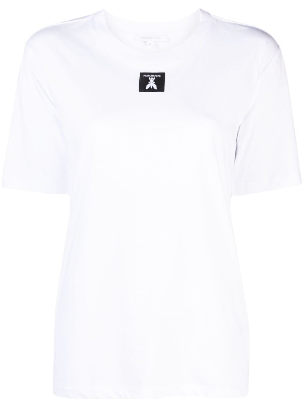 Patrizia Pepe T-Shirt mit Logo-Patch - Weiß von Patrizia Pepe