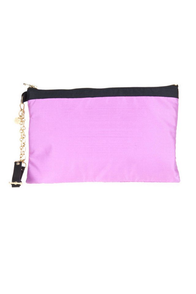 Patrizia Pepe Umhängetasche, Damen-Clutch in Lila mit Reißverschluss und elegantem Logo-Design von Patrizia Pepe
