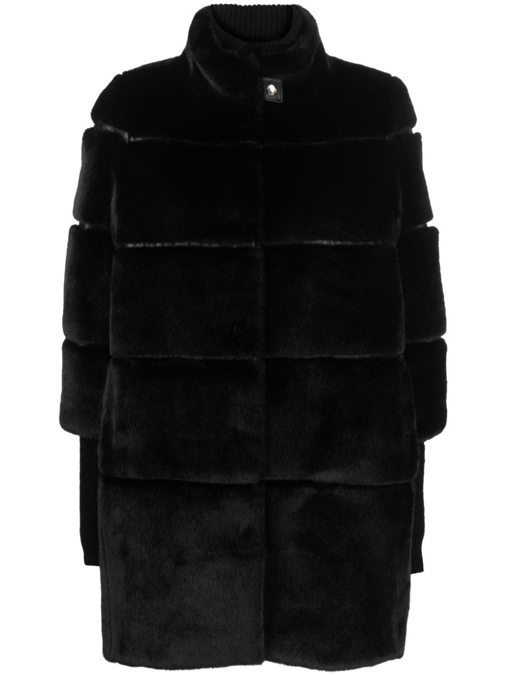 Patrizia Pepe Mantel aus Faux Fur - Schwarz von Patrizia Pepe