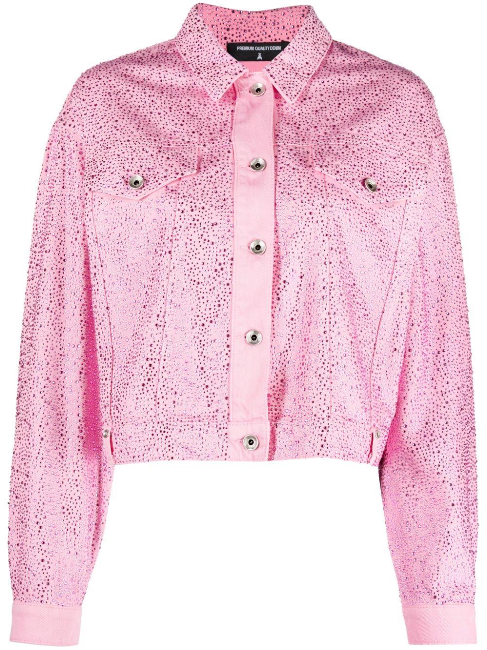 Patrizia Pepe Jacke mit Strass - Rosa von Patrizia Pepe