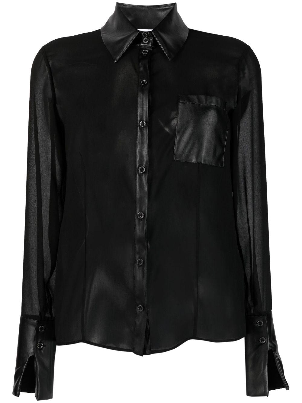 Patrizia Pepe Semi-transparentes T-Shirt - Schwarz von Patrizia Pepe