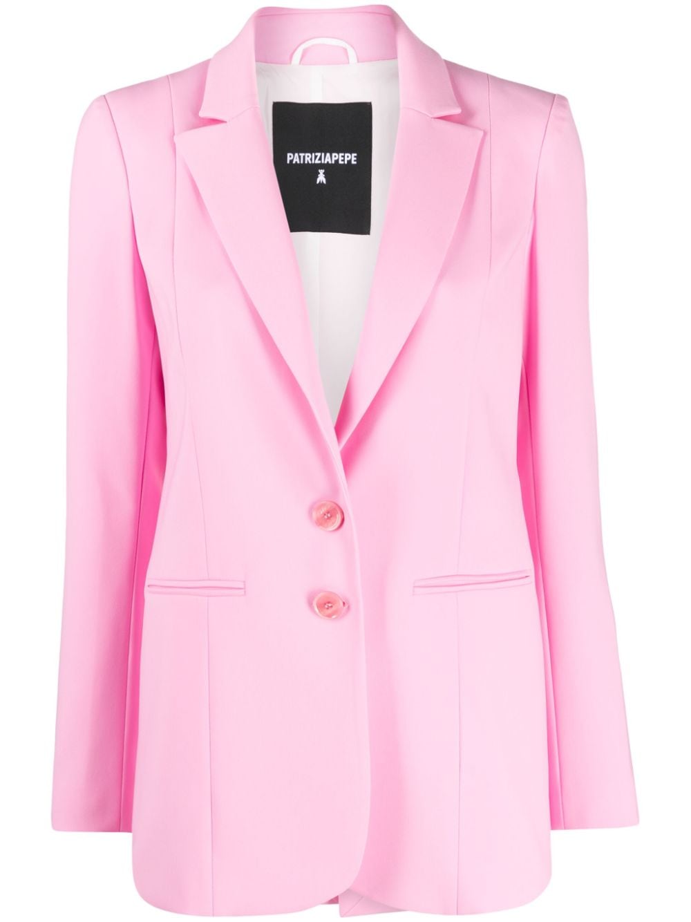 Patrizia Pepe Einreihiger Blazer aus Krepp - Rosa von Patrizia Pepe