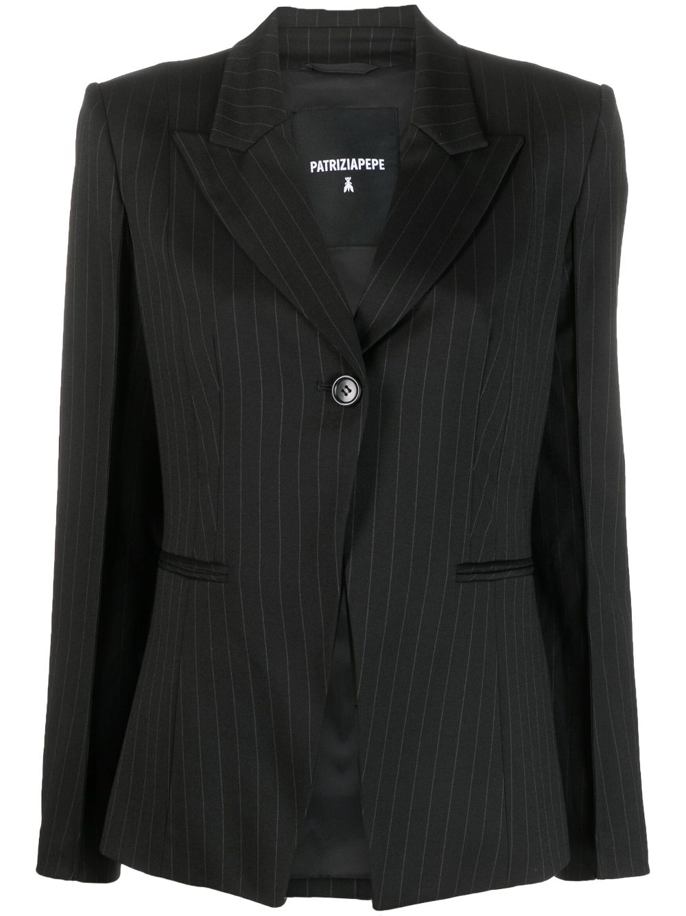 Patrizia Pepe Blazer mit Nadelstreifen - Schwarz von Patrizia Pepe