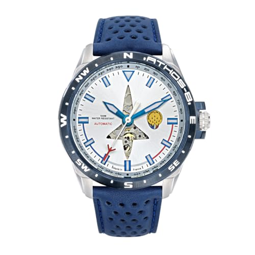 Patrouille de France Uhr Athos 8 – Automatik – Leder blau perforiert, silber, Riemen Patrouille de France Uhr Athos 8 – Automatik – Leder blau perforiert, silber, Riemen von Patrouille de France
