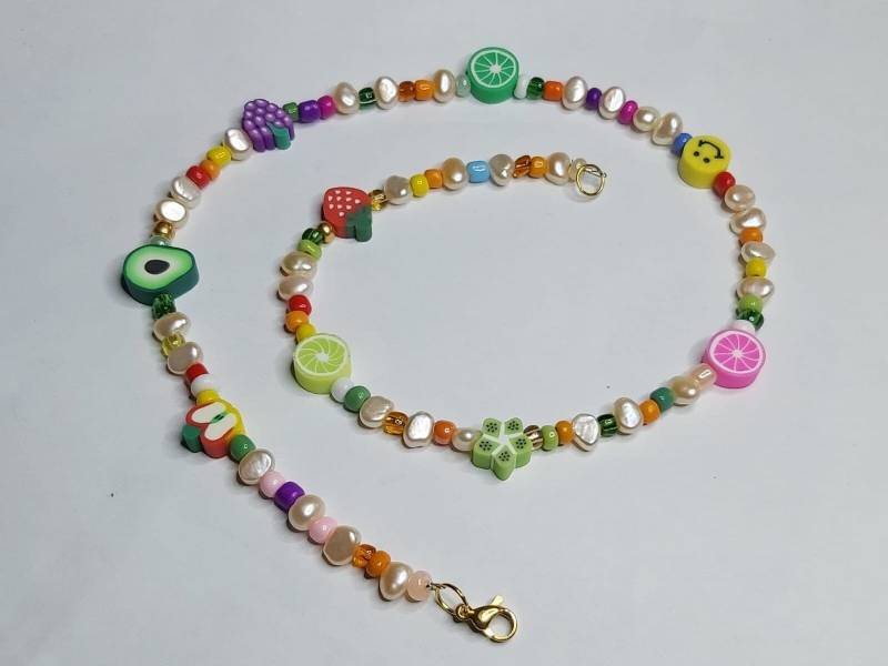 Bunte Sommerperlenkette von PatsPerlenstube