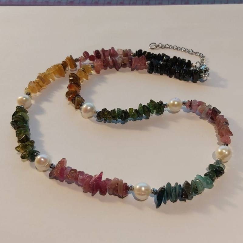 Damenhalsketten Turmalinsplitterketten in 2 Variationen von PatsPerlenstube