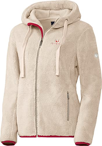 PATSY & LOU Damen Teddy-Fleecejacke, kuschelige Damenjacke, Funktionelle Teddyjacke mit Kapuze & Reißverschlusstaschen, atmungsaktiv & windabweisend, Gr. 36-48 von Patsy&Lou