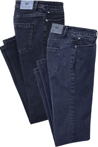 Patsy & Lou Jeans Damen, 2er Pack Damen Jeans mit Stretch, Mid-Waist Jeanshosen mit geradem Beinverlauf, Straight Jeans, Blau, Gr. 23 von Patsy&Lou