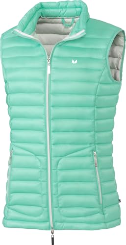 Patsy & Lou Steppweste Damen mit schmalem elegantem Schnitt, ultraleichte wärmende Outdoor Weste, ärmellose Damenweste, Gilet ideal für Jede Aktivität, Mintgrün, Gr. 46 von Patsy&Lou