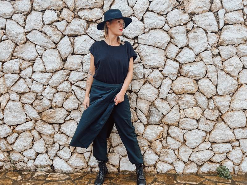 Baumwollhose Mit Überrock | Boho Besonderer Anlass Zum Anziehen von PatsyClothing