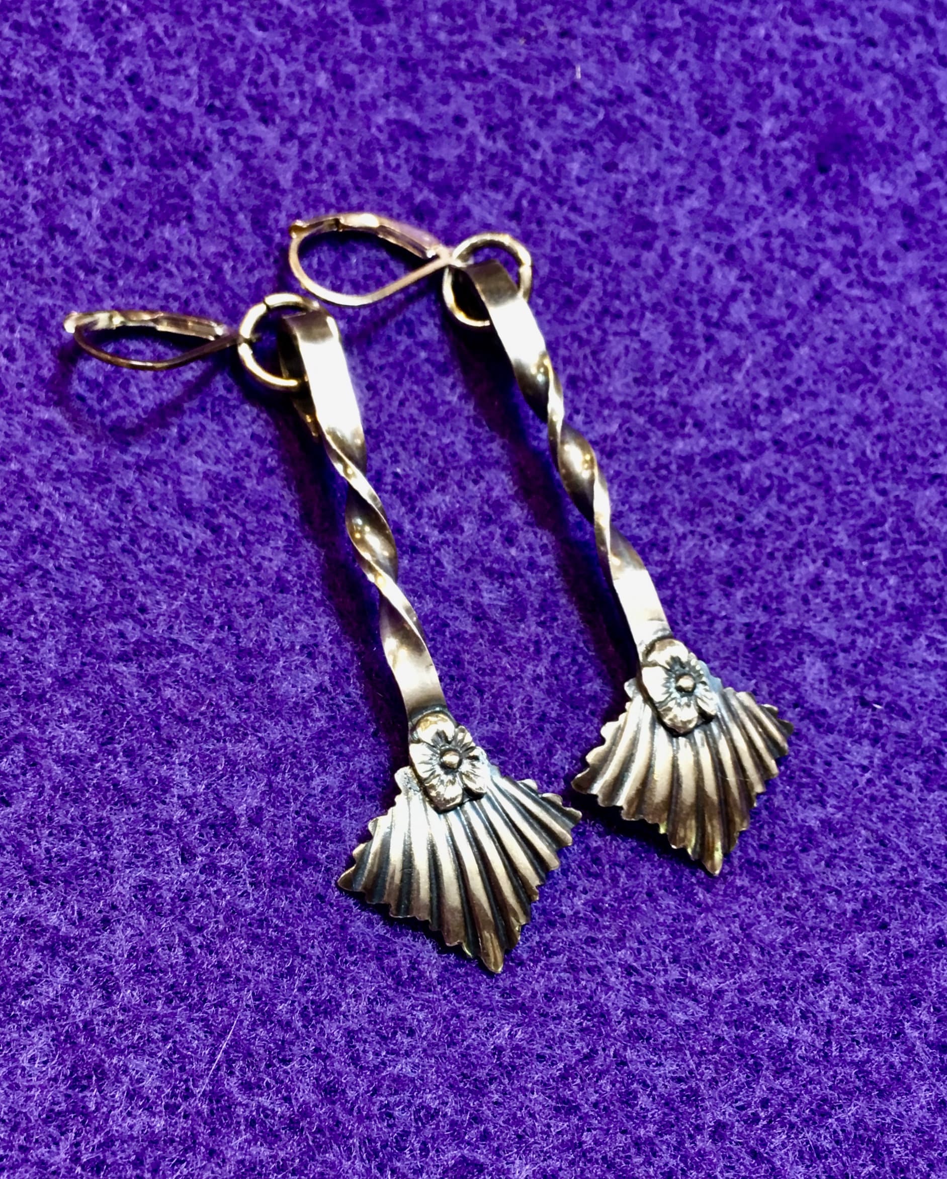 Ein Unikat, Von Hand Gefertigt, Sterling Silber Ohrringe von PatternsInNature