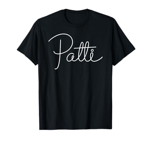 Patti Name Liebe Frau Mädchen Freund Frau Schwester Handschrift T-Shirt von Patti Pink Light Blue Name Apparel