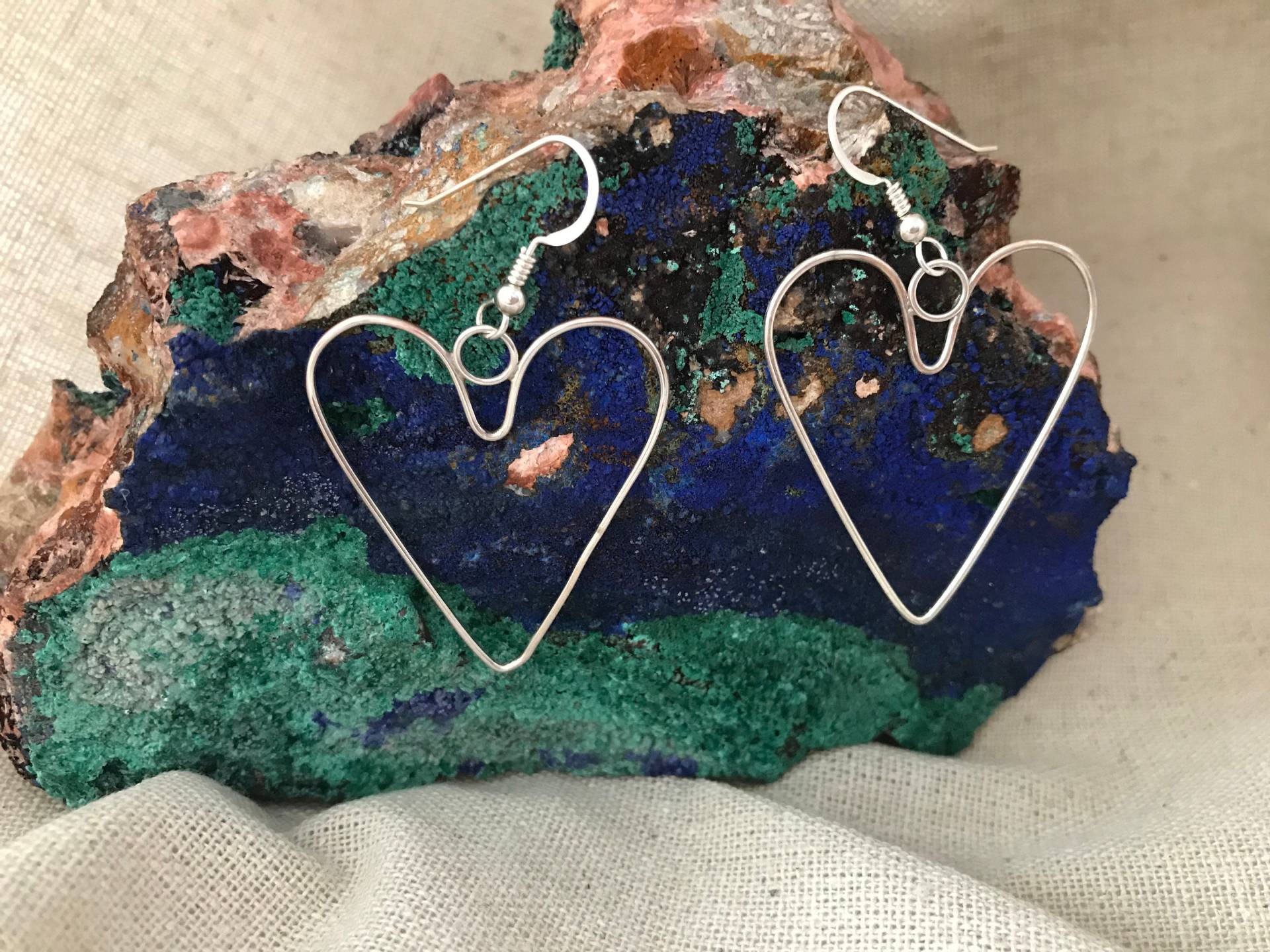 sterling Silber Herzohrringe sterling Silber Herzohrringe von PattiegirlDesigns