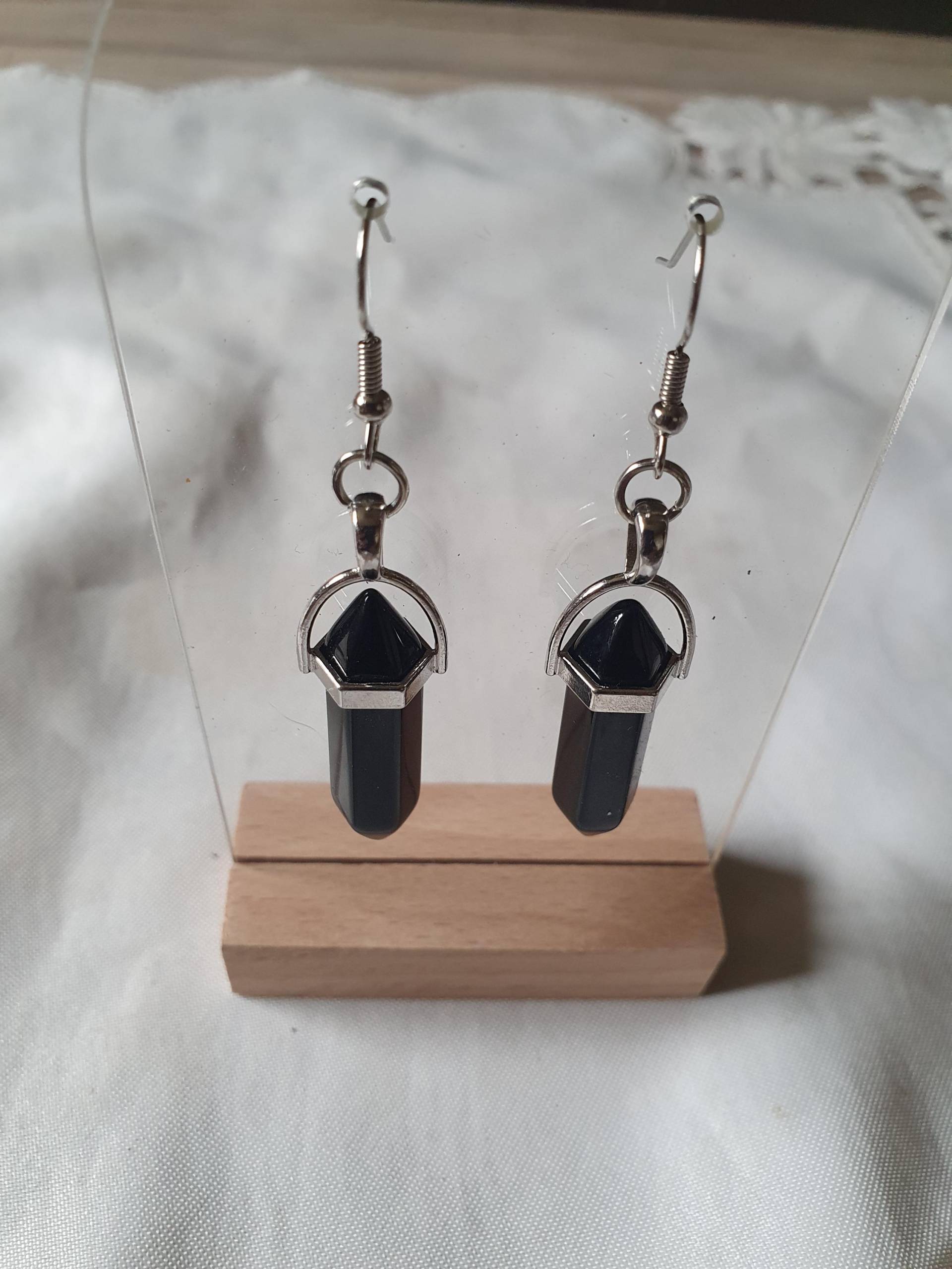 Ohrringe Ohrhänger Ohrhaken Chakraanhänger - Handarbeit von PattysKartenwelt