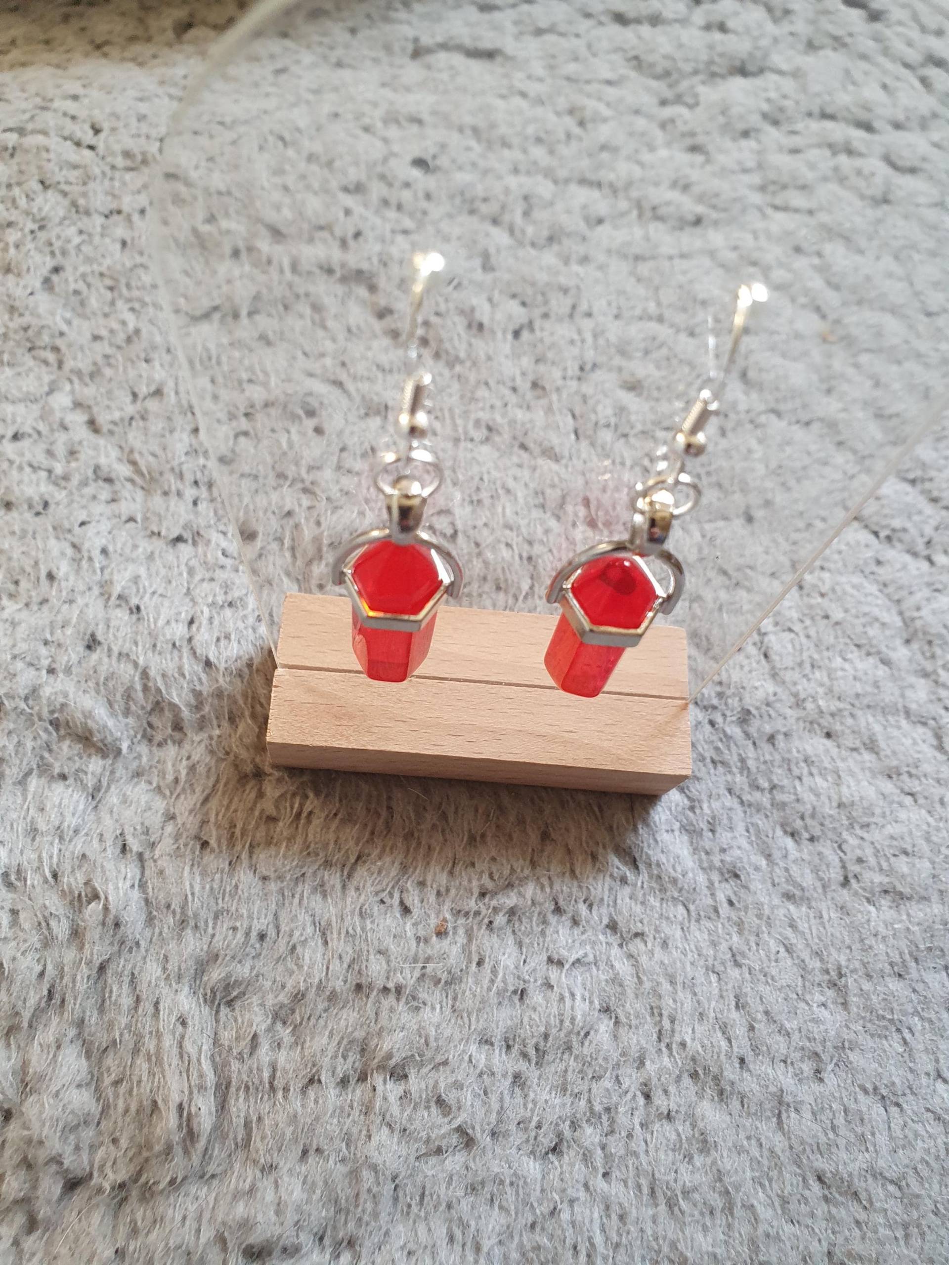 Ohrringe Ohrhänger Ohrhaken Raute Chakraanhänger - Handarbeit von PattysKartenwelt