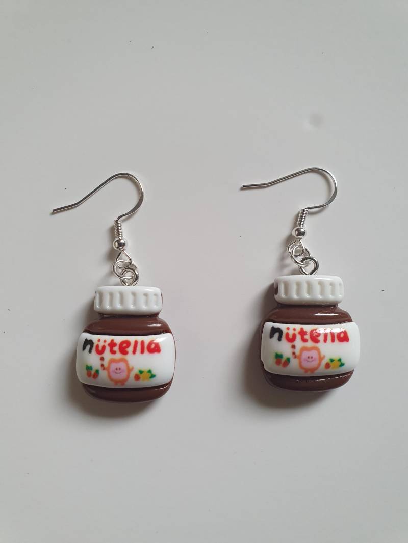 Ohrringe Ohrhänger Ohrhaken Schokocreme Aus Resin - Handarbeit von PattysKartenwelt