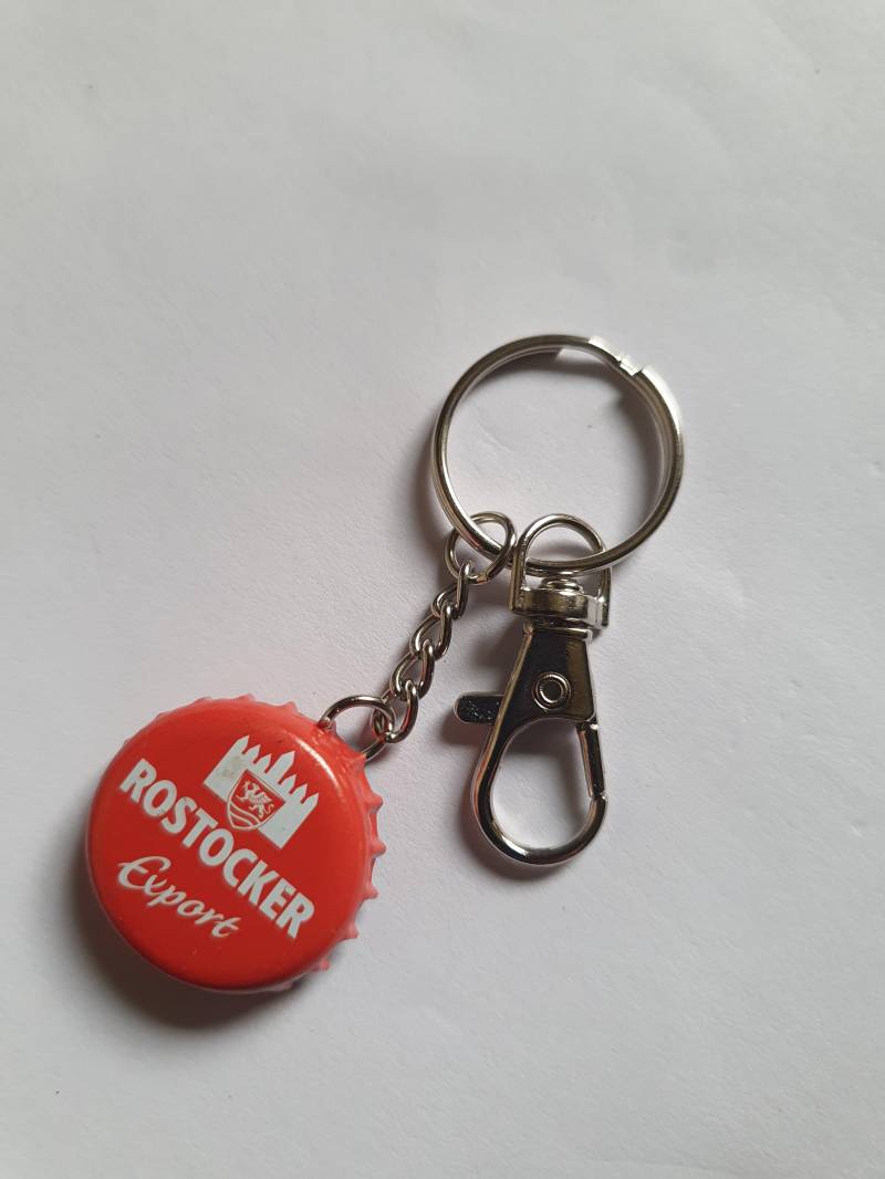 Schlüsselanhänger Mit Kronkorken/ Bierdeckel Rostocker Export Inkl. Karabiner von PattysKartenwelt