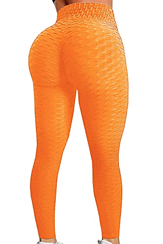 Pau1Hami1ton Damen Leggings, Sporthose Fitnesshose Training Laufhose Sport Tights Hohe Taille Yogahose GP-11(Orange,XL) von Pau1Hami1ton