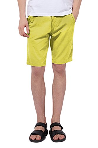 Pau1Hami1ton Herren Chino Bermuda Shorts Kurze Hose Baumwolle PH-01(32, Yellow) von Pau1Hami1ton