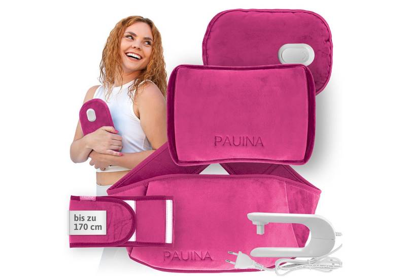 Pauina Wärmflasche die smarte Wärmflasche, 5-teiliges Set, bis zu 10 Std. Wärme, (Leistung 380 Watt, 220-240 V~, 50/60 Hz), Auslaufsicher von Pauina